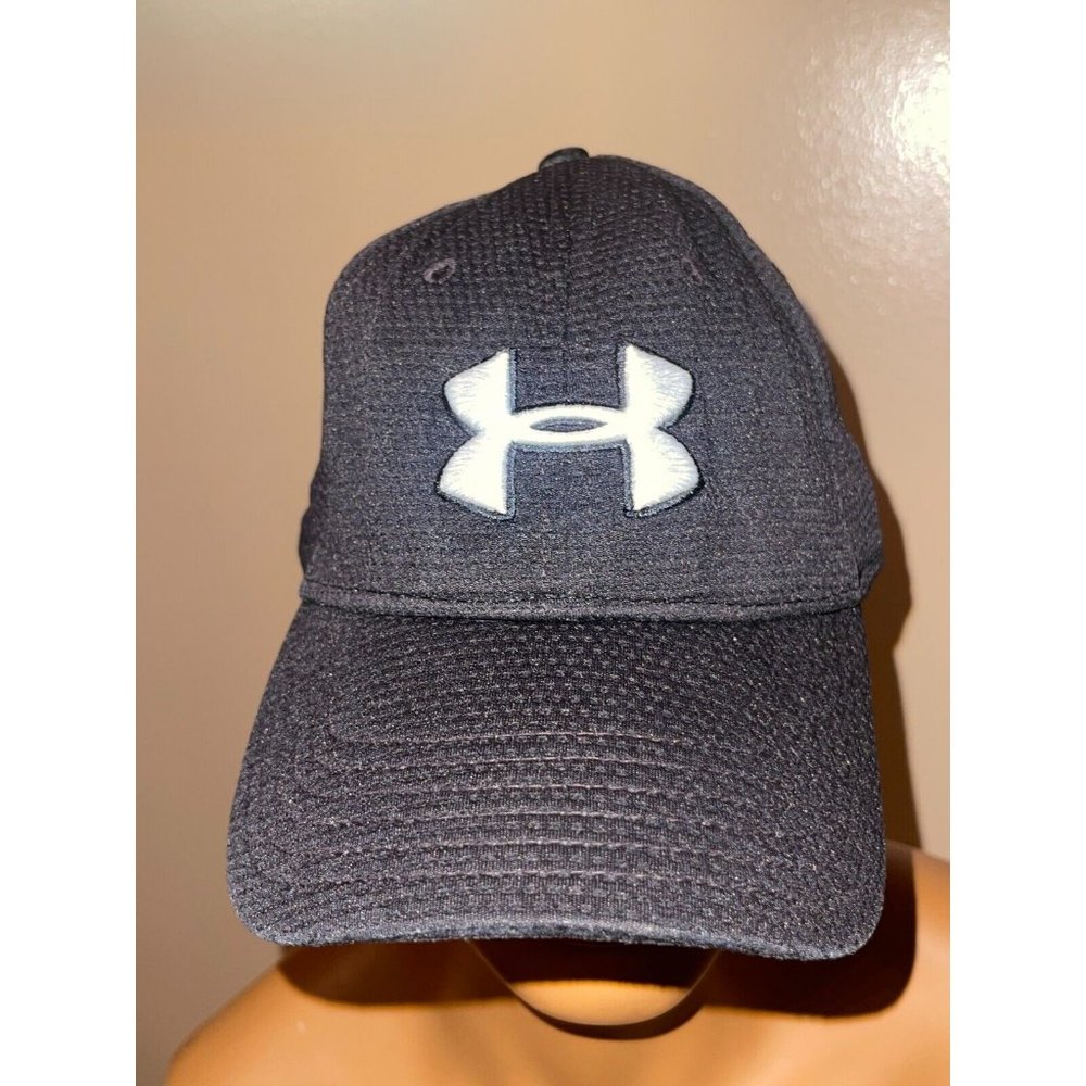 Under Armour Mens Adult Black Cotton Blend Trucker Baseball Fitted Cap Size L/XL